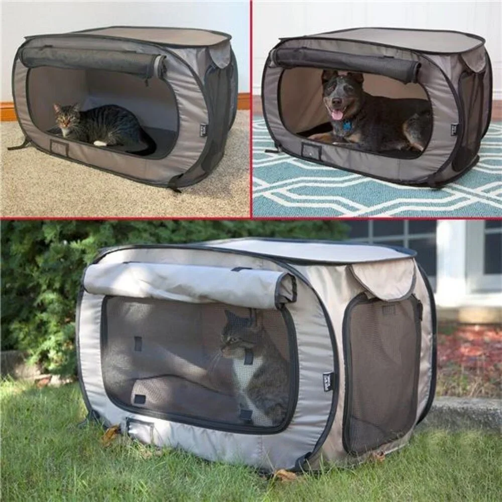 Large Pop Open Kennel, Portable Cat Cage Kennel, Waterproof Pet bed, Carrier